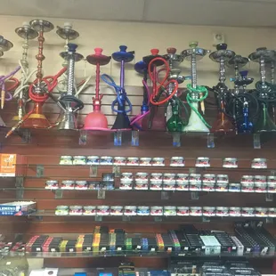 large selection of hookah