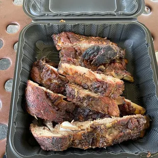 a closeup of the ribs