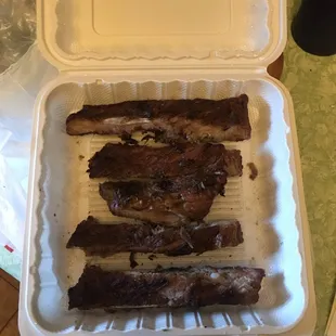 Pork ribs my dinner side portion ! Try to eat than but WOW !!!
