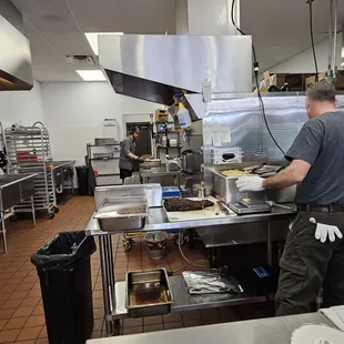 The counter is facing the kitchen.