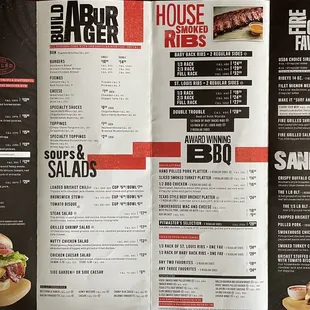 Smokey Bones Menu (Inside)
