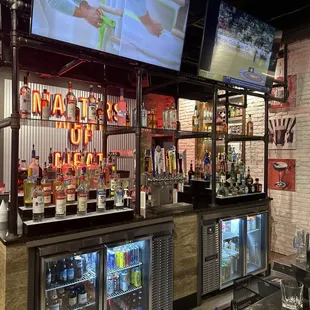 Sitting at the bar top