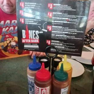 a man holding a menu at a restaurant