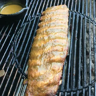 the meat on the grill