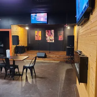 Stage inside of dinning area