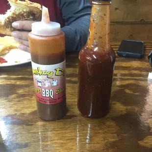 There BBQ sauce both good one hot one not