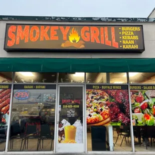 the front of the restaurant