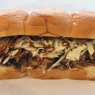 a pulled pork sandwich