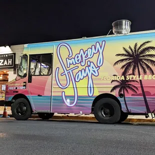 a colorful food truck
