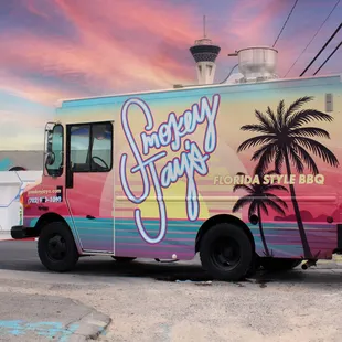a colorful food truck