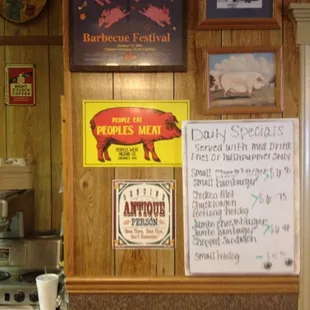 Lots of cool stuff on the walls here, including the daily specials