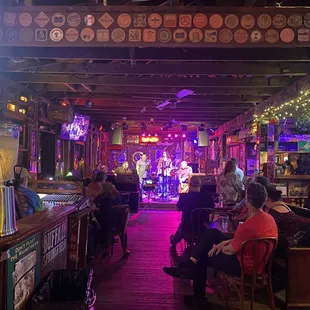 a band playing on stage