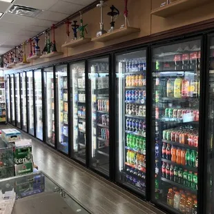 Coolers with beer and drinks