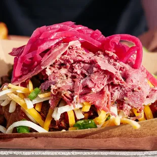 a meat and cheese sandwich