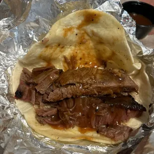 Brisket Taco doble meat Lol $4.69