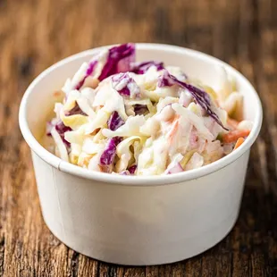 a bowl of coleslaw