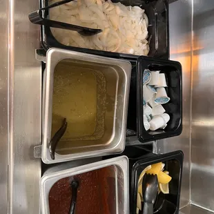 a variety of food items