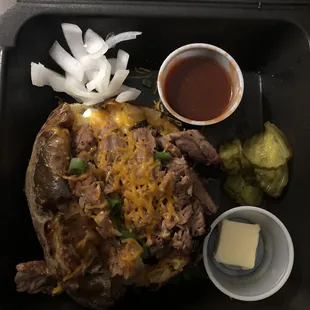 Stuffed Baked Potato - Ordered via Door Dash - Pretty Good