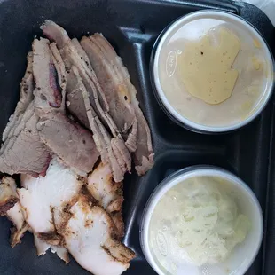 2 meat plate with Brisket and Turkey