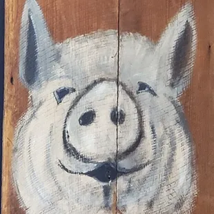 a painting of a pig