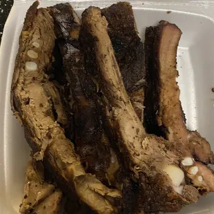 1/2 slab of ribs without bbq sauce