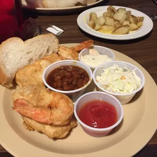 Fish and shrimp combo