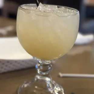 a drink in a glass with a straw