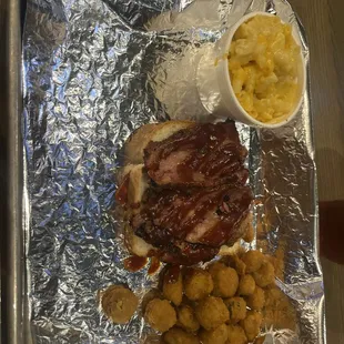 Brisket plate. Horrible. $19 for 3 thin slices of brisket on a piece of white bread