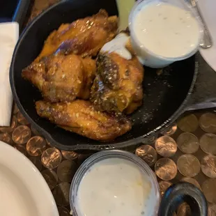 Hot garlic smoked wings