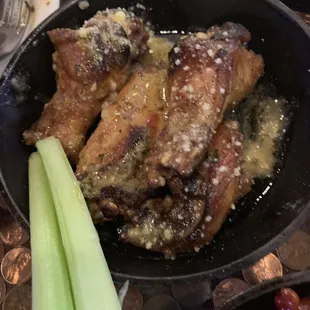 Garlic parm smoked wings
