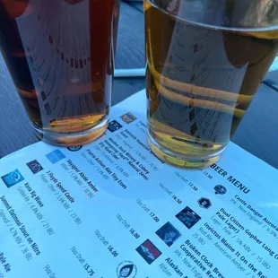 On tap beers!  Great choices!  Local brews!