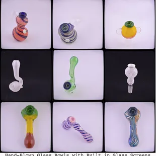 Glass Bowls with Built in Glass Screens!