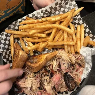 Meat and fries