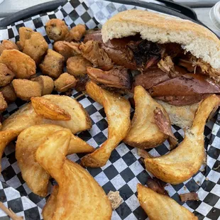 Smokies Sandwich Plate The Smoke Stack Sidewinders Fried Okra