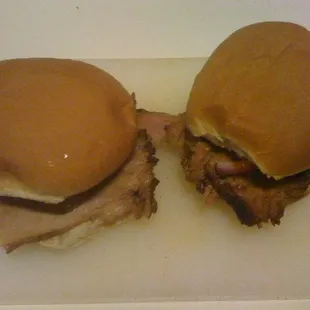 Sliced Brisket Sliders