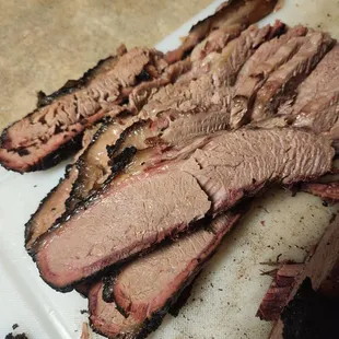 Sliced brisket