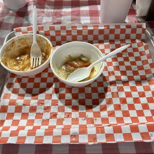 Aftermath of the brisket and link sausage plate--all gone!