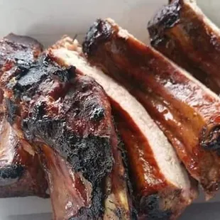 ribs in a paper container