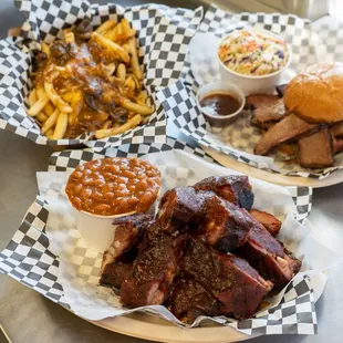 Smoked Poutine, Rib Tips, and Beef Brisket