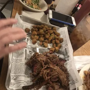 Okra brisket