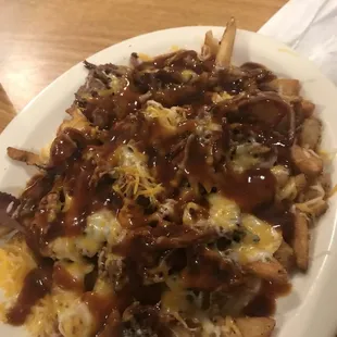 BBQ cheese fries