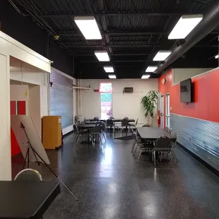 Inside seating, plenty of room