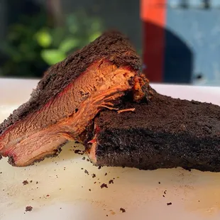 a piece of meat on a plate