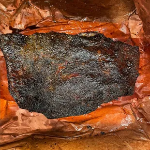 a burnt piece of meat