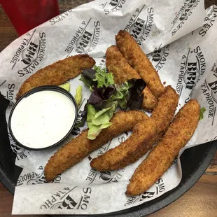 Fried pickle. . .spears! Bomb!