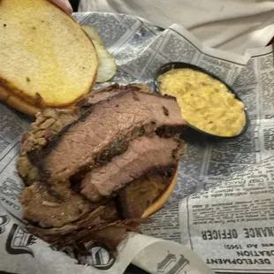 Brisket sandwich it was excellent