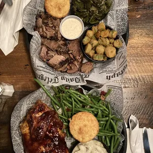 Brisket plate &amp; chicken plate