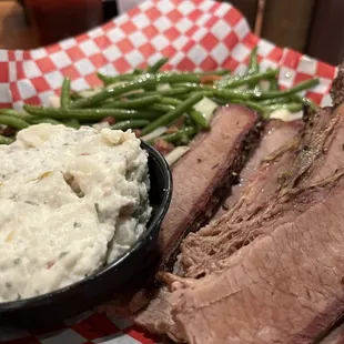 Texas Beef Brisket +Sautéed Green Beans +Potato Salad