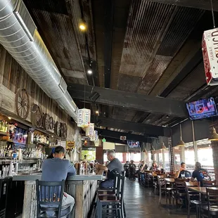 The view upon entering, pretty cool decor!