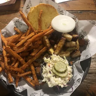 Smoked Pork Belly Burnt End Sandwich